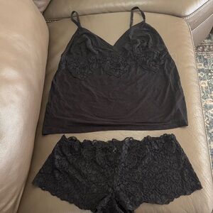 Flora Nikrooz Black Lace size L Pajama Set